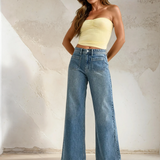 Micro Patch Pocket Wide Leg Jeans