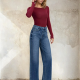 High Rise Trouser Wide Leg Jeans