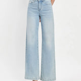 High Rise Full Length Wide Leg Jeans