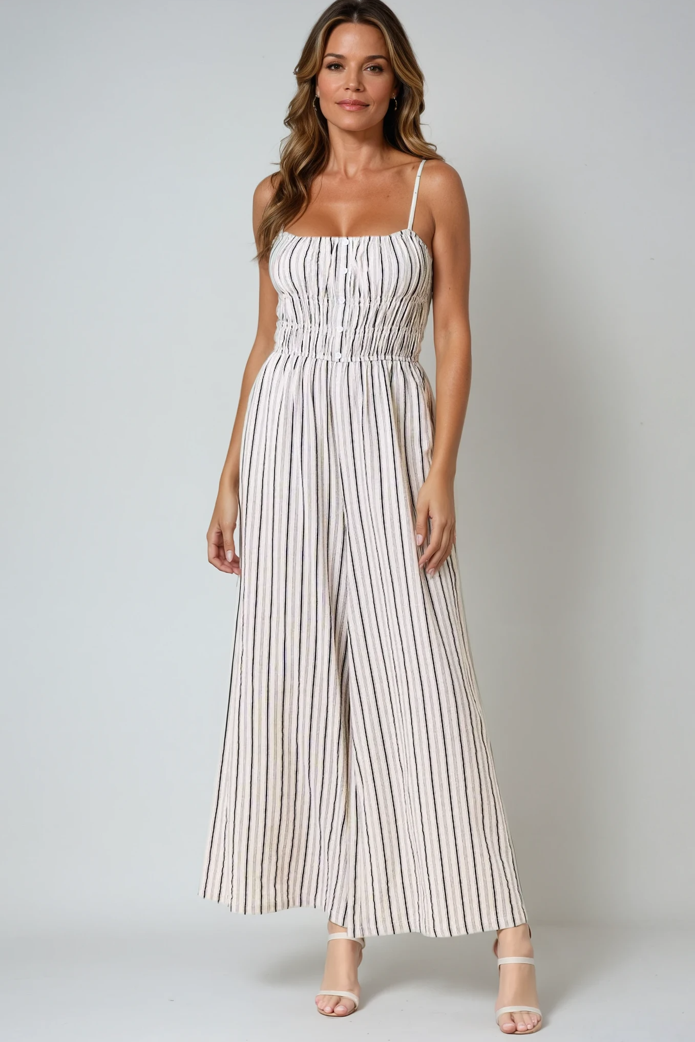 Linen Stripe Jumpsuit