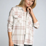 The Cassian Shirt Mauve Tan Plaid