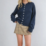 Marled Knit Sweater Cardigan