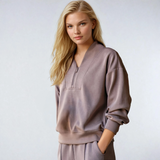 Modal Scuba Half Zip Mocha