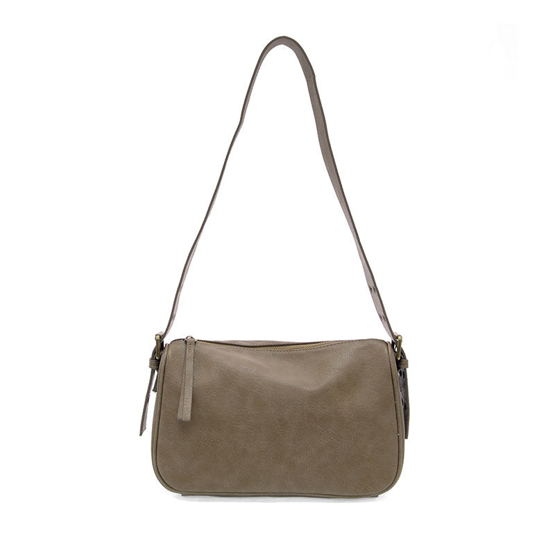 Morgan Buckle Shoulder Bag Taupe Grey