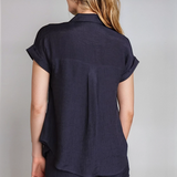 Crinkled Button Down Shirt
