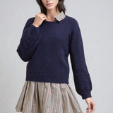 Floral Knit Puff Sleeve Sweater