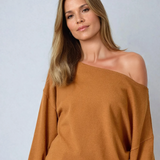 Off The Shoulder Sweater Top Pumpkin