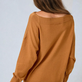 Off The Shoulder Sweater Top Pumpkin
