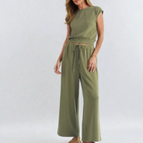 Wide Leg Comfy Pants Sage