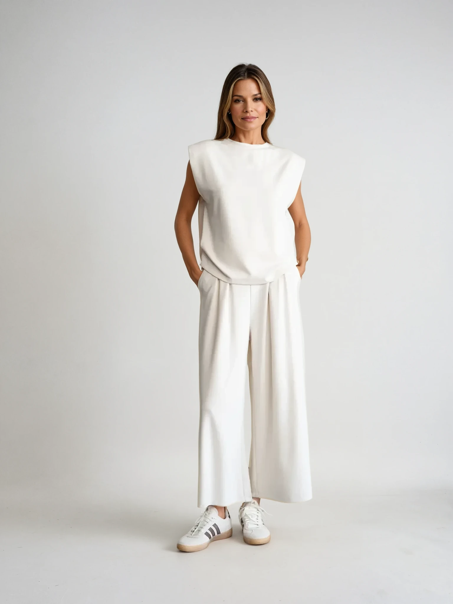 Pleated Wide Leg Sweatpants