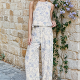 Floral Linen Pants