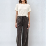 Tencel Wide Leg Pants Charcoal
