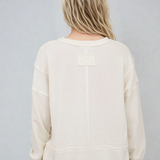 Patchwork Knit Top Oatmeal
