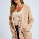 Raglan Sleeve Button Down Sweater