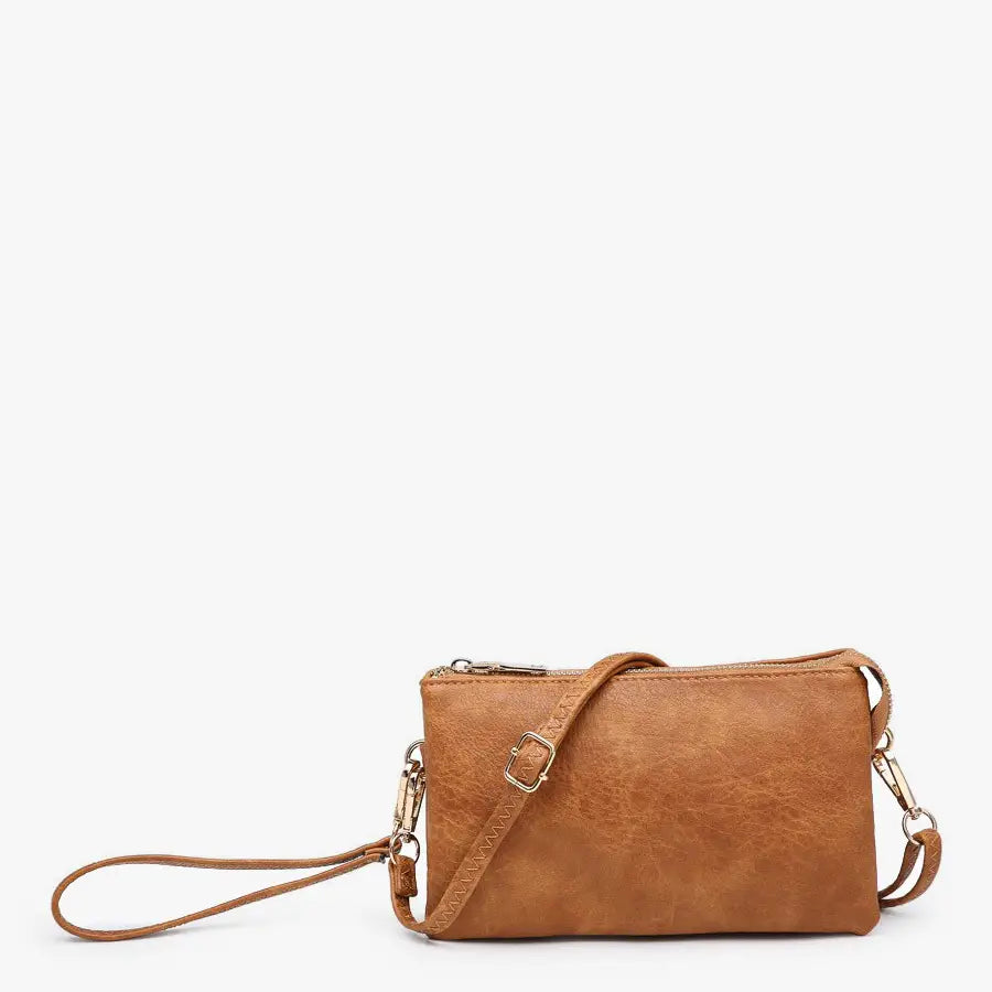 Riley Crossbody/Wristlet Bag Saddle