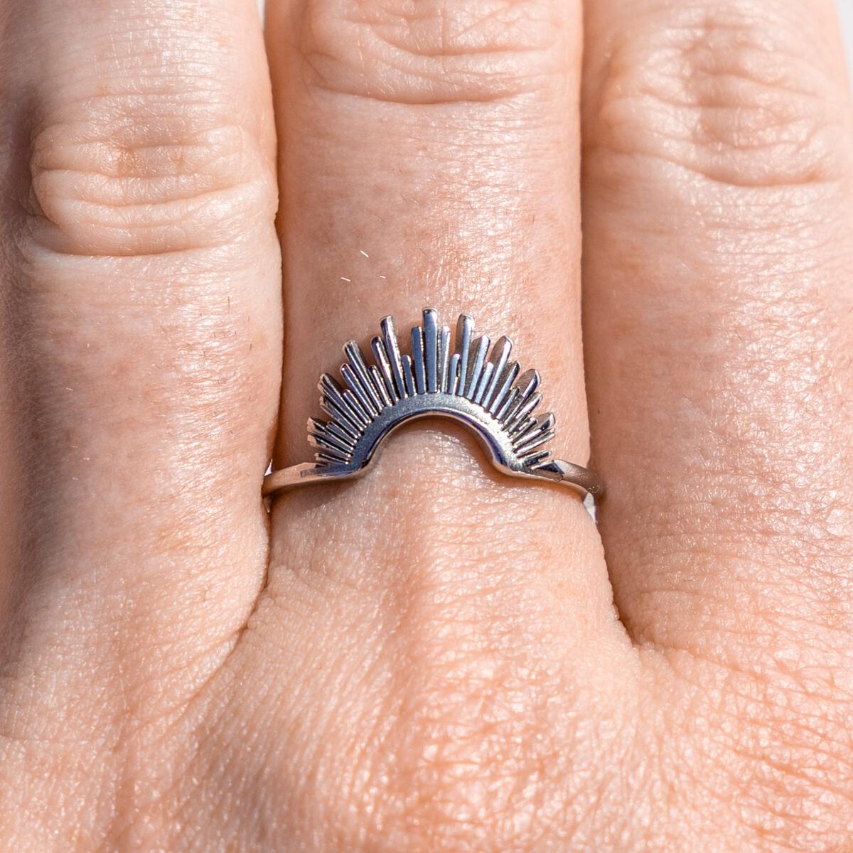 Silver Sahara Ring by ALCO, a stylish accessory jewelry ring with detailed silver design, perfect for everyday wear.
