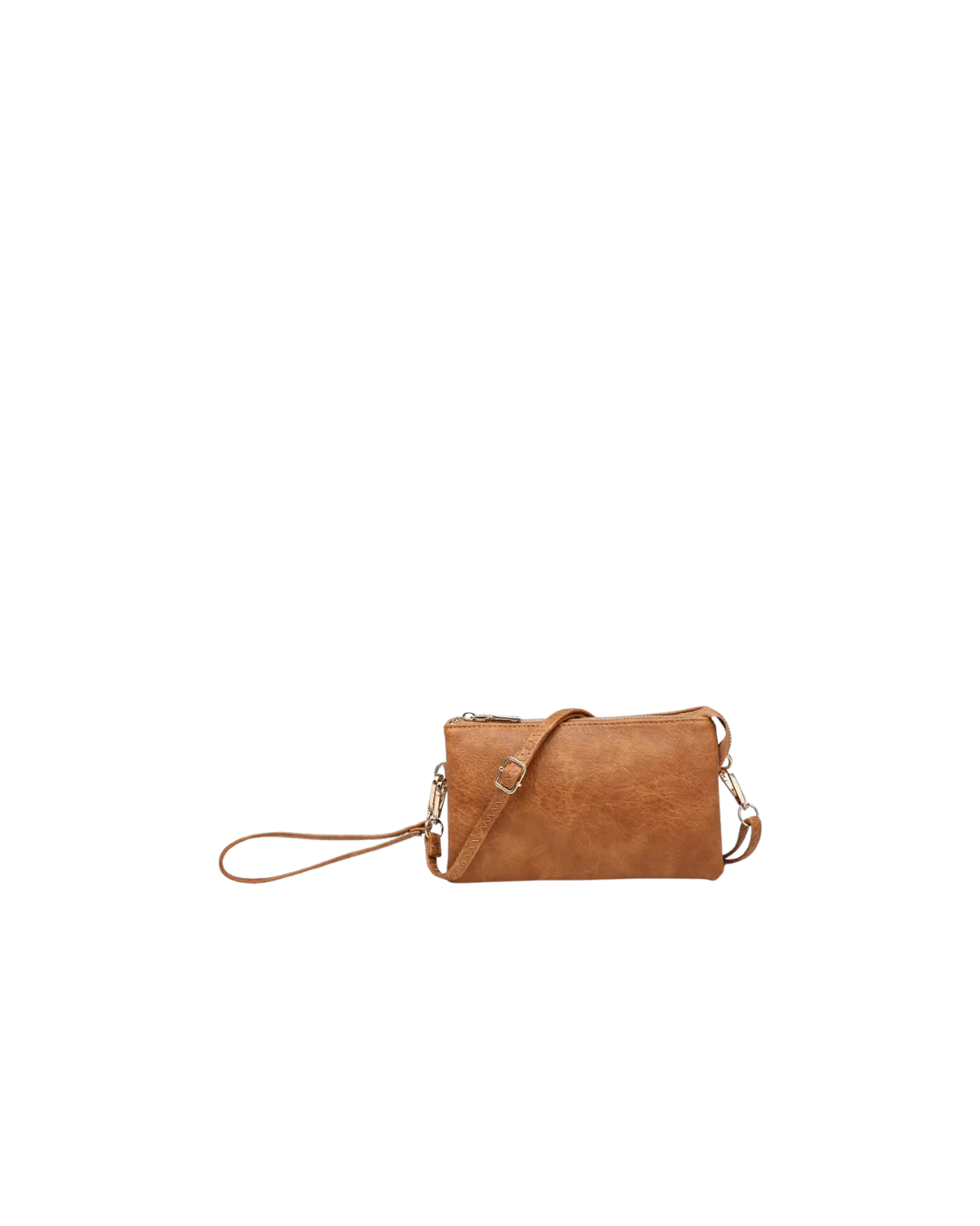 Riley Crossbody/Wristlet Bag Saddle