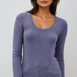 Scoop Neck Long Sleeve Skipper Blue