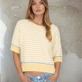 Stripe Contrast Sweater Top