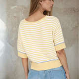 Stripe Contrast Sweater Top