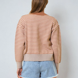 Button Down Stripe Cardigan