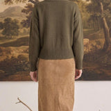 Suede A Line Skirt