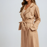Suede Belted Trench Coat