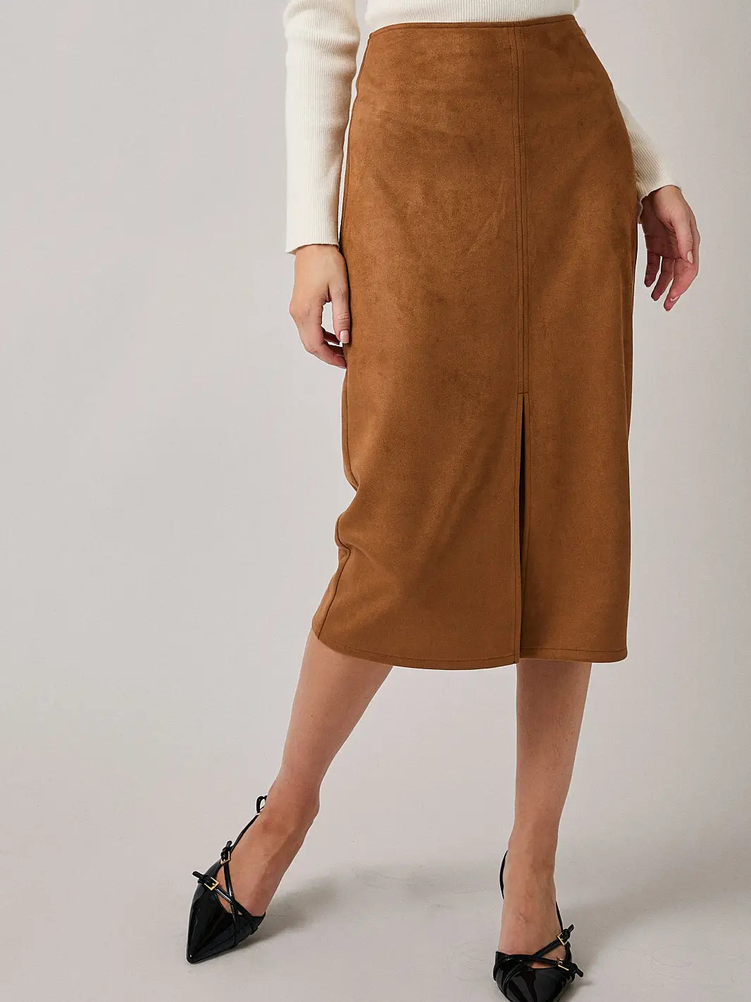Suede Maxi Skirt