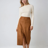 Suede Maxi Skirt