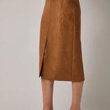 Suede Maxi Skirt