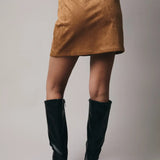 Suede Mini Skirt