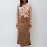 Suede Midi Skirt
