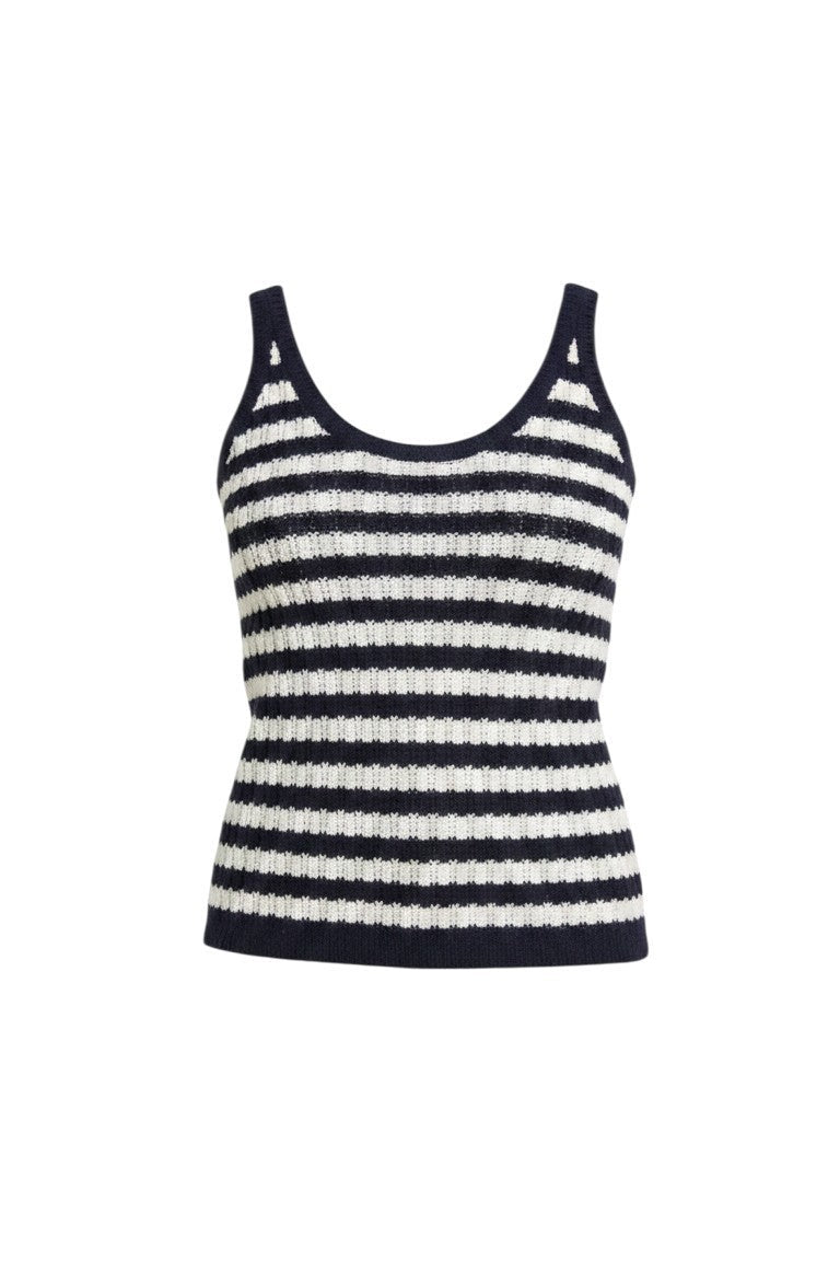 Be Cool textured stripe knit tank sweater, sleeveless top with a stylish striped pattern, lightweight and comfortable for casual wear.