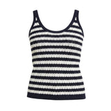 Be Cool textured stripe knit tank sweater, sleeveless top with a stylish striped pattern, lightweight and comfortable for casual wear.