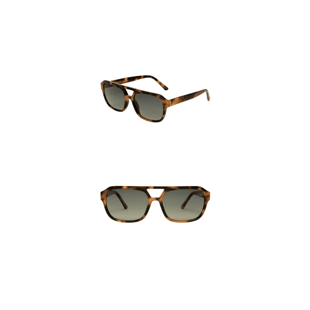 Dark tortoise gradient sunglasses from Z Supply's The After Hour collection, stylish accessory with classic square frames.