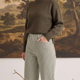 The Alyssa Gingham Barrel Pants
