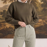 The Alyssa Gingham Barrel Pants