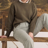 The Alyssa Gingham Barrel Pants