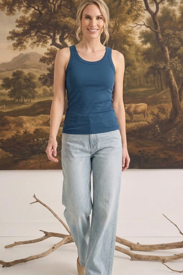 The Ellie Bra Free Tank Navy