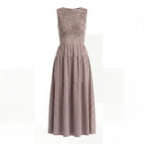 The Harper Smocked Gingham Midi Dress