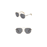 Gold and grey The Highway sunglasses by Z Supply featuring stylish, oversized frames and tinted lenses for a trendy look.