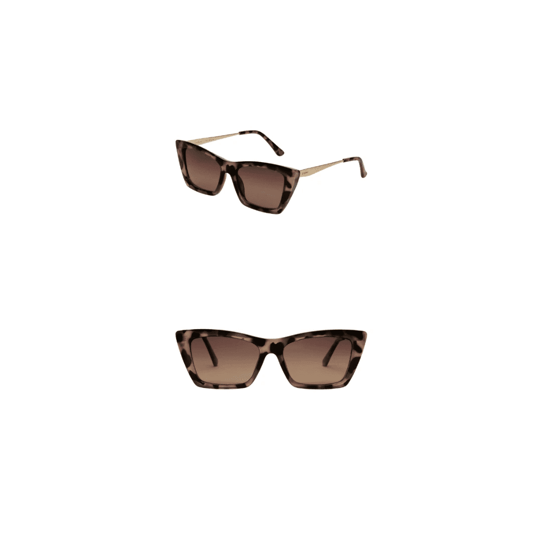 Brown tortoise gradient The Lookout sunglasses by Z Supply, stylish accessories with rounded frames and tinted lenses.