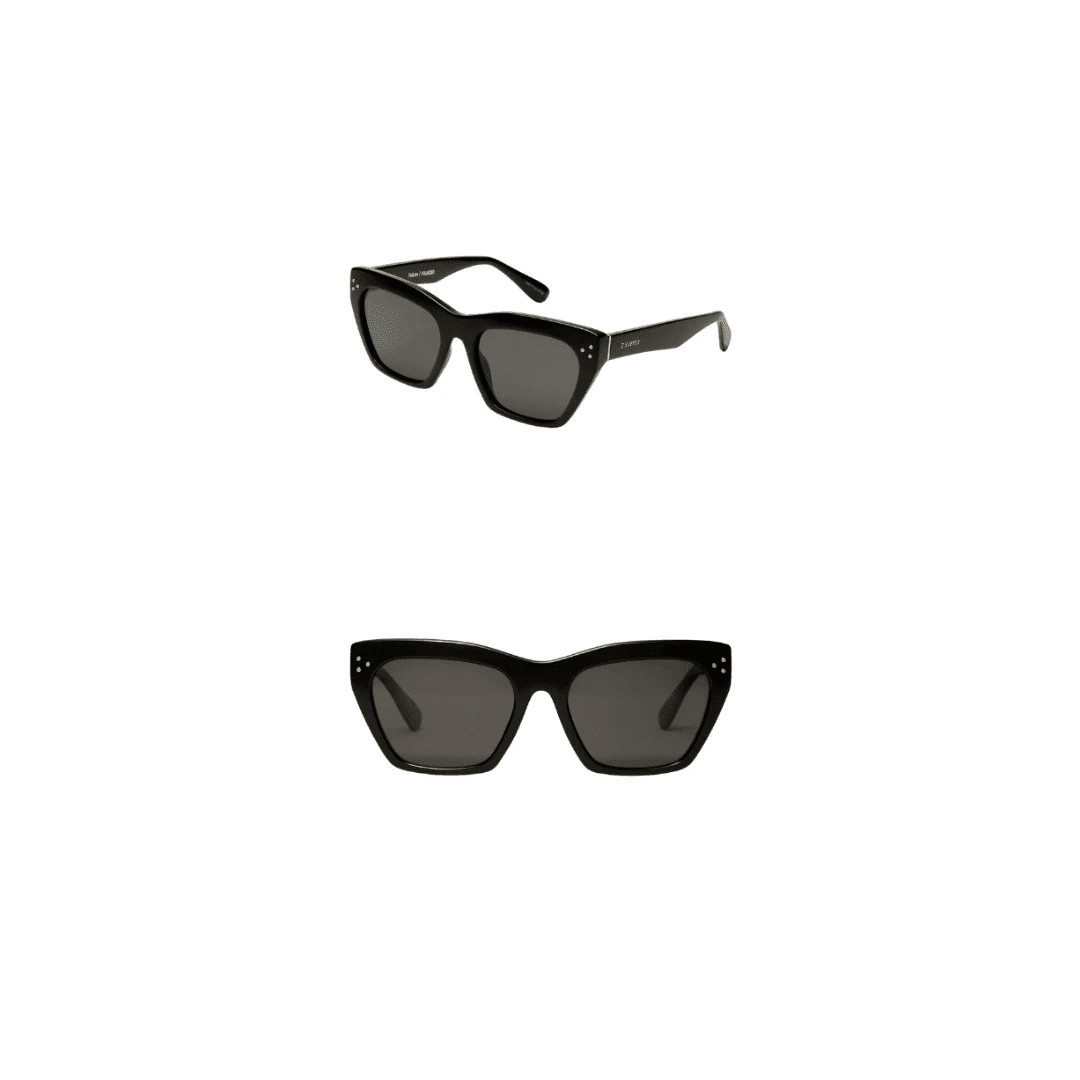 Polished black and grey Z Supply Park Ave sunglasses with sleek frame and tinted lenses, stylish accessories for sun protection