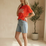 Z Supply Ruth Sweetheart Tee, a basic graphic cotton top with a relaxed fit, featuring a heart graphic on the front.