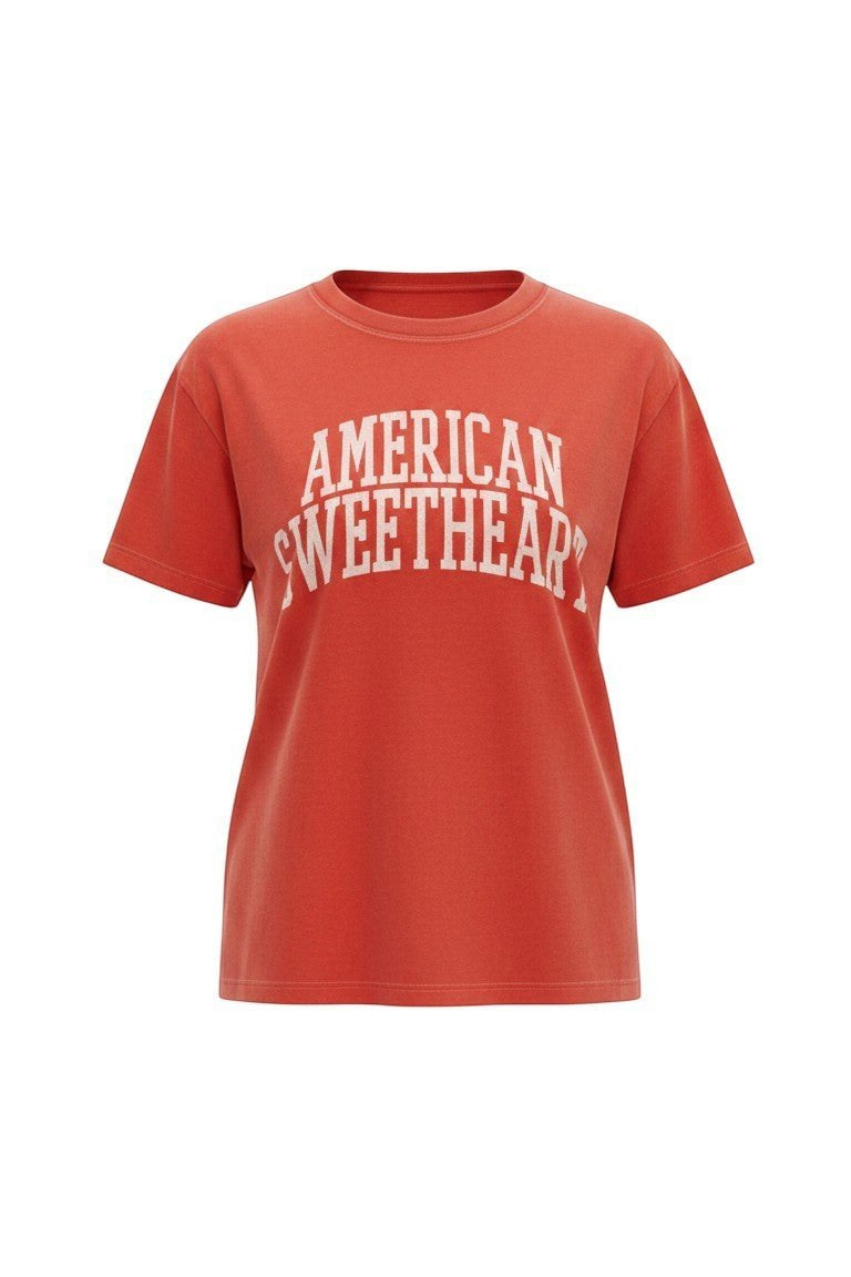 Z Supply Ruth Sweetheart Tee, basic graphic women's top with a sweetheart neckline, shown in a casual style.