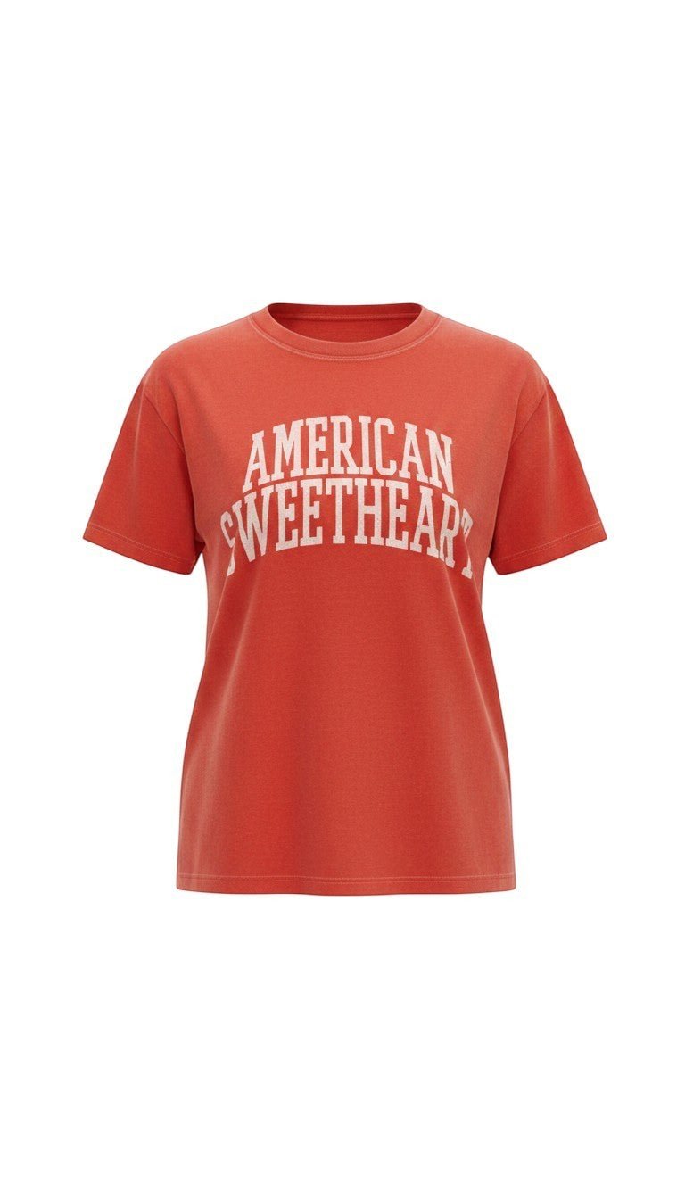 Z Supply Ruth Sweetheart Tee, basic graphic women's top with a sweetheart neckline, shown in a casual style.