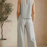 Z Supply The Scout Striped Wide-Leg Pants featuring a stylish striped pattern and relaxed fit, perfect for casual wear.