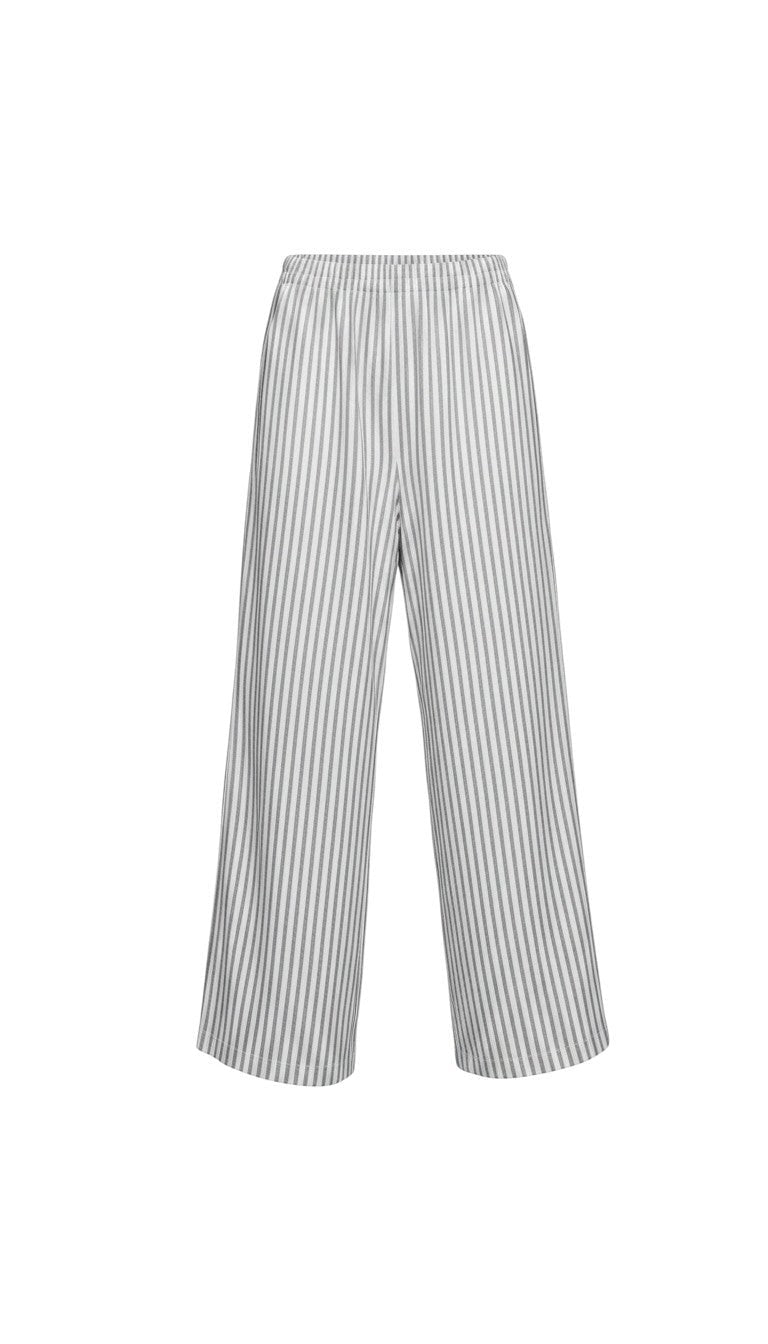 Z Supply Scout Striped Wide-Leg Pants in Eclipse, stylish bottoms with bold striped pattern and relaxed fit.