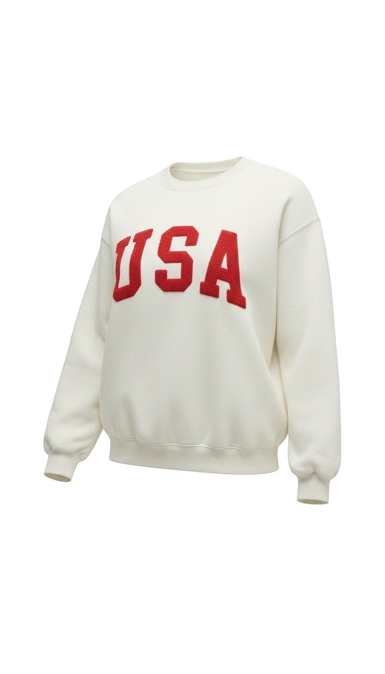 Sea salt Z Supply The Vera USA sweatshirt, a cozy basic sweatshirt for women, shown in extra small size.