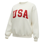 Sea salt Z Supply The Vera USA sweatshirt, a cozy basic sweatshirt for women, shown in extra small size.